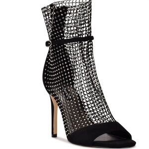 NWT NINE WEST Imery Mesh Peep Toe Booties